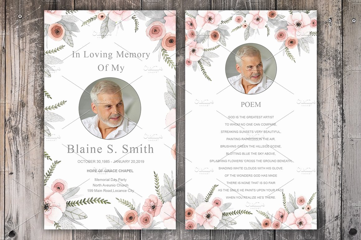 Prayer Cards Template New Funeral Prayer Card Template Card Templates Creative