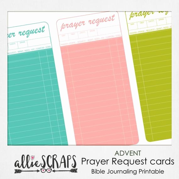 Prayer Request Cards Free Printables Best Of Advent Prayer Request Cards Printable