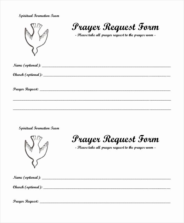 Prayer Request Cards Free Printables Best Of Sample Prayer Request form 10 Free Documents In Pdf