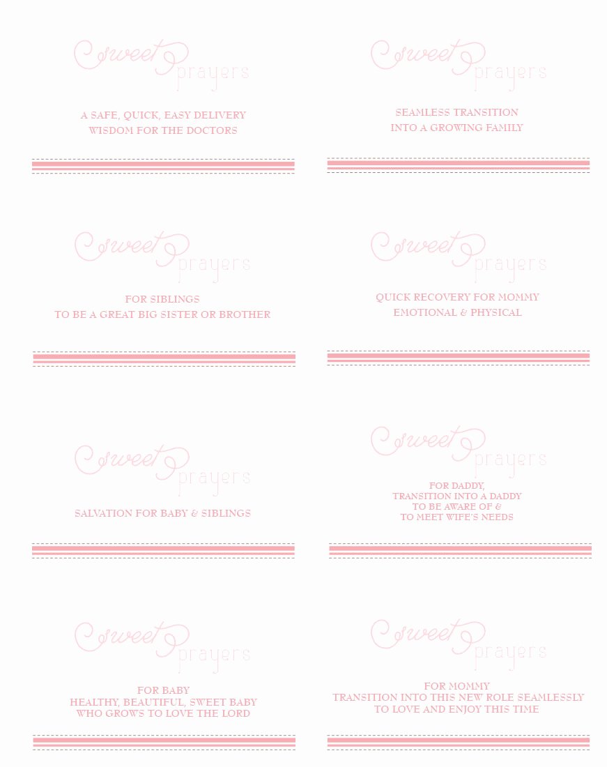 Prayer Request Cards Free Printables Elegant ashlee Proffitt Design Pink Peach &amp; White Baby Shower