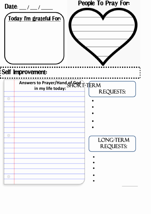 Prayer Request forms Templates Awesome top 5 Prayer Journal Templates Free to In Pdf format