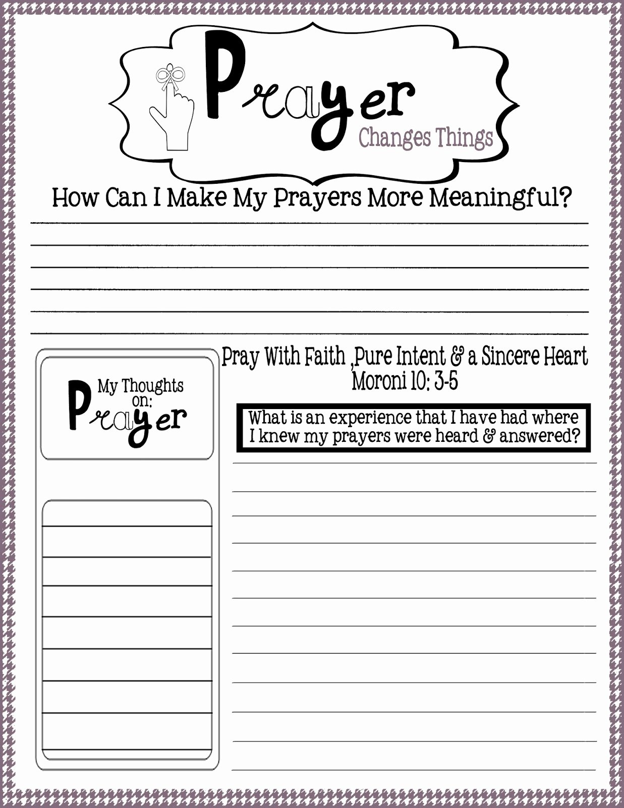 Prayer Request forms Templates Fresh Autumn Bennett Yw Lesson How Can I Make My Prayers More
