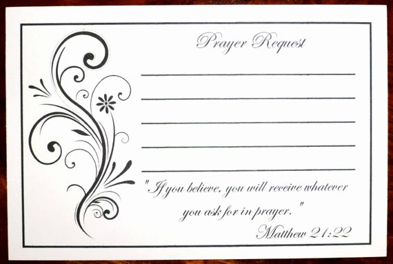 Prayer Request forms Templates Fresh Pack Of 100 Prayer Request Cards