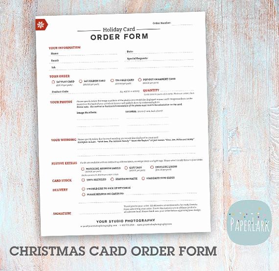 Pre order form Template Awesome Christmas Card Trifold Template Yc001