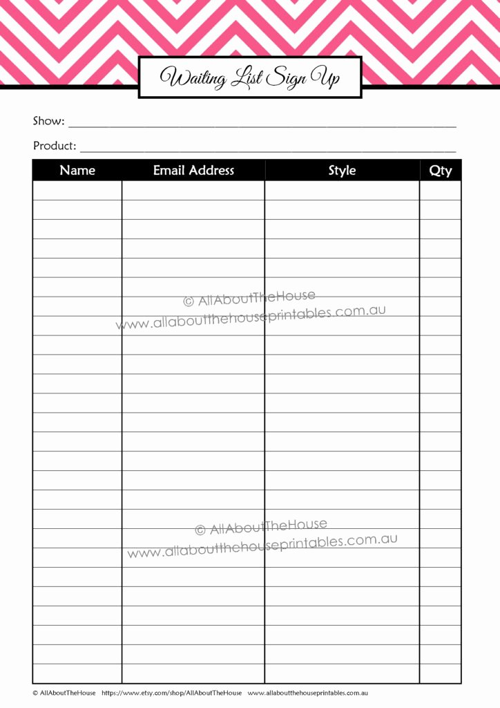 Pre order form Template Awesome Printable Craft Show Planner for Handmade Markets and
