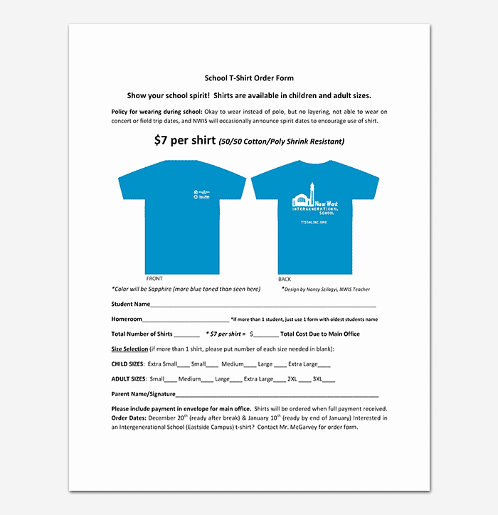 Pre order form Template Fresh T Shirt order form Template 17 Word Excel Pdf