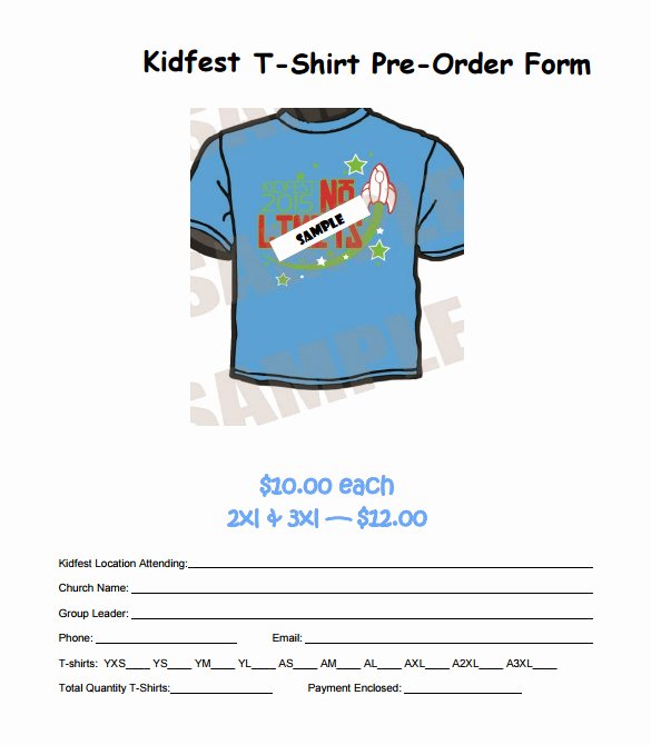 Pre order form Template Unique 26 T Shirt order form Templates Pdf Doc