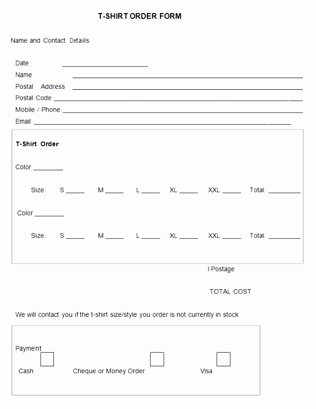 Pre order form Template Unique 9 T Shirt Pre order form Template Woere
