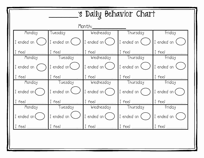 Preschool Discipline Policy Template Elegant Another Behavior Clip Chart Printable School
