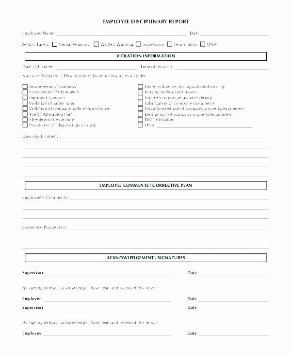 Preschool Discipline Policy Template Luxury Employee Disciplinary Discipline form Word Document Action