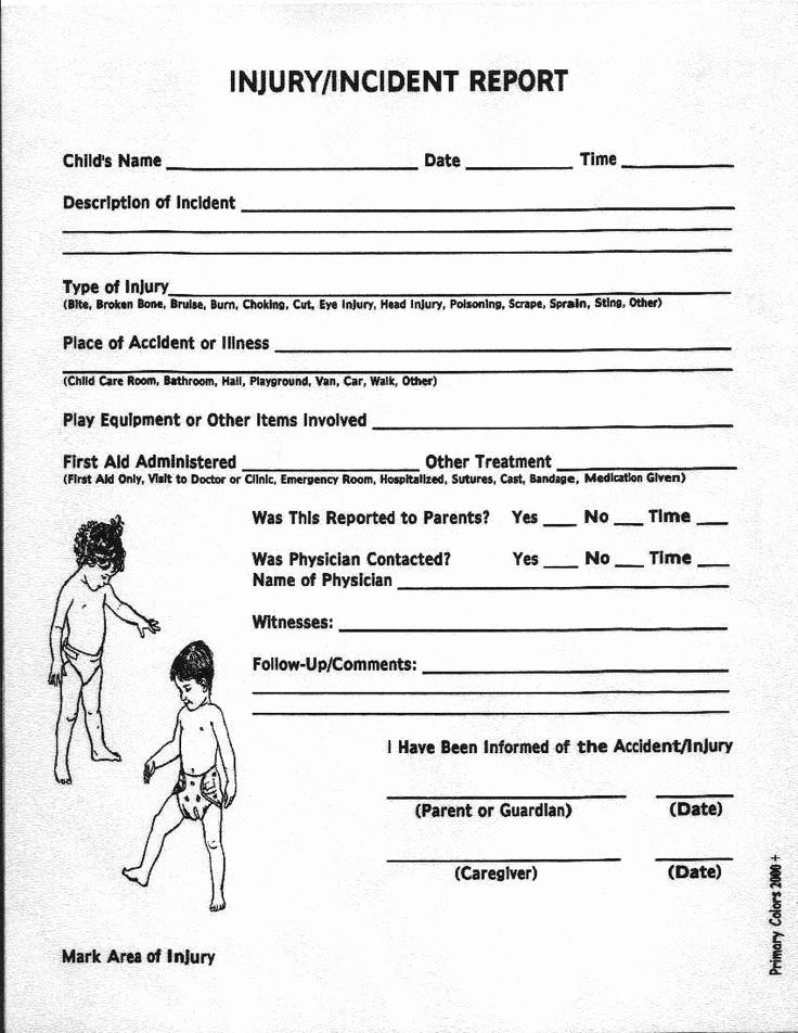 Preschool Discipline Policy Template Unique Biting Incident Report for Childcare