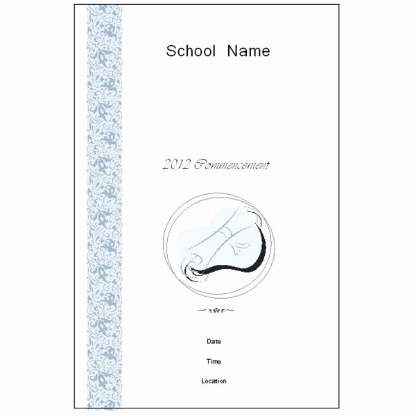 Preschool Graduation Program Template Inspirational Want to Make Your Own Graduation Program Templates Make