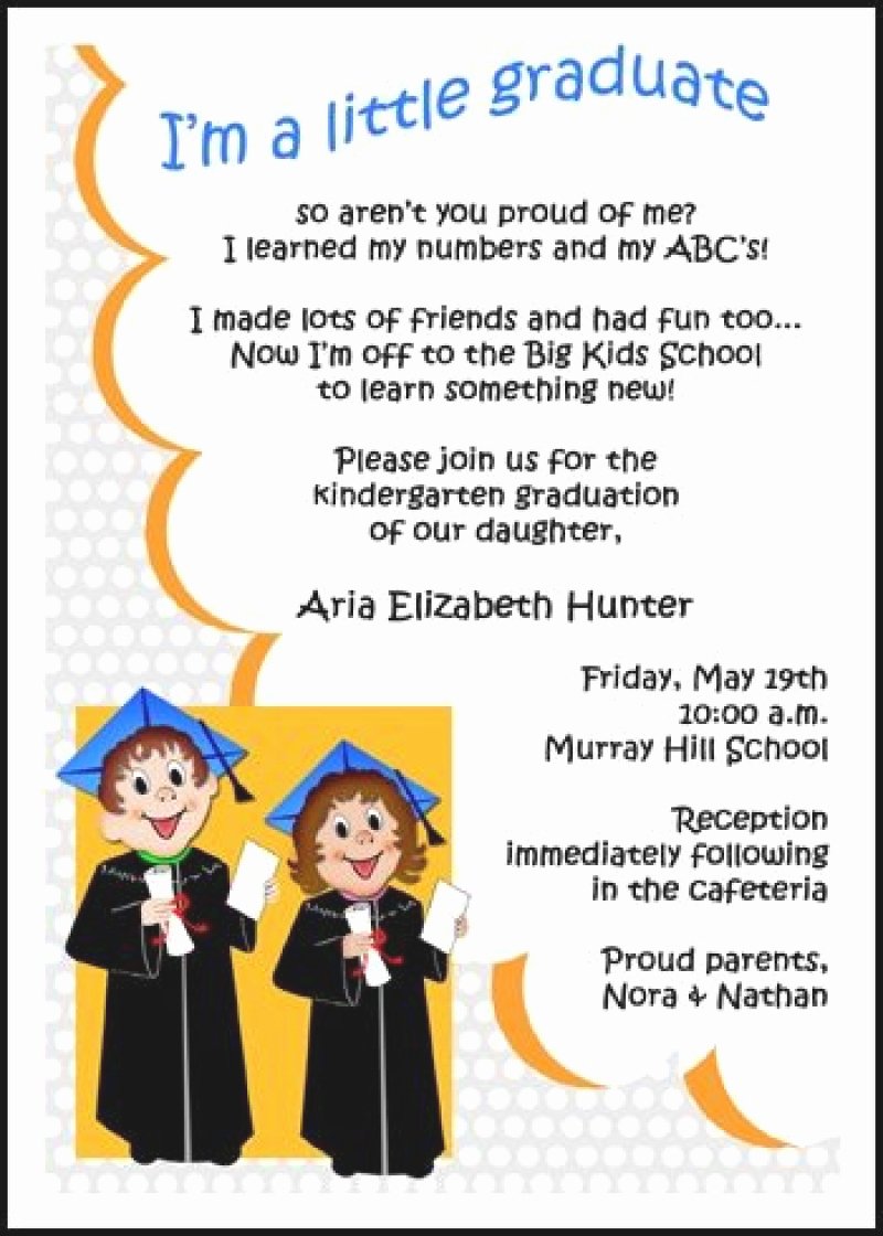 Preschool Graduation Program Template Lovely Morning Memories Invitation for Kindergarten