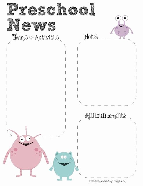 Preschool Newsletter Template Free Luxury 17 Best Ideas About Preschool Newsletter On Pinterest