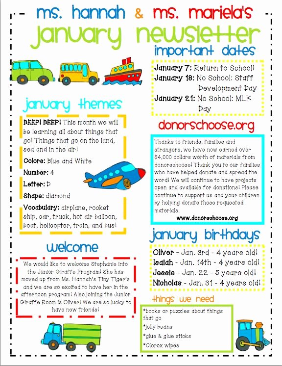 Preschool Newsletter Templates Free Beautiful Ideas for Municating with Parents