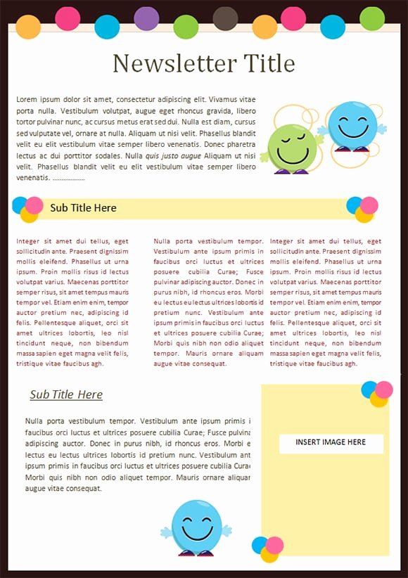 Preschool Newsletter Templates Free Beautiful Sample Templates Free formats Excel Word