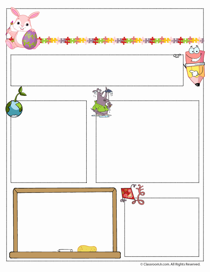 Preschool Newsletter Templates Free Best Of April Teacher Newsletter Template Classroom Jr