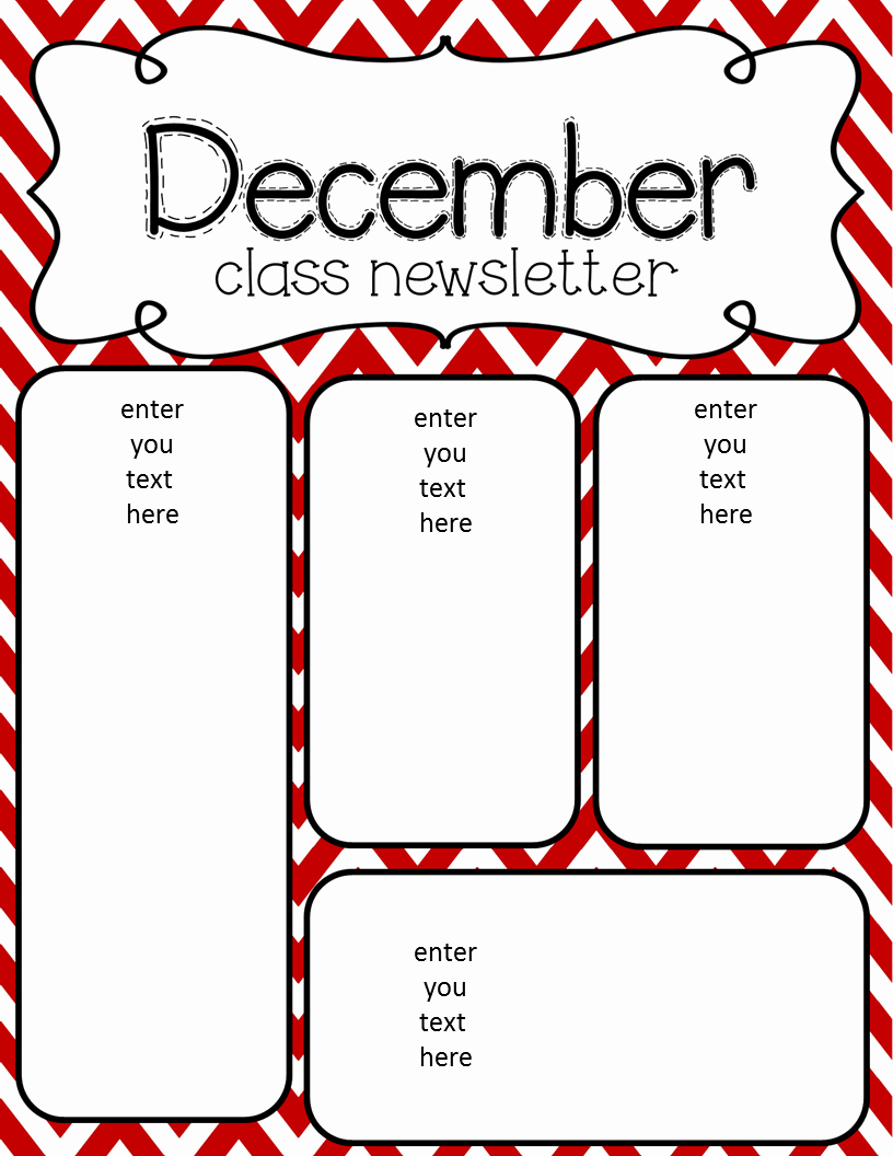 Preschool Newsletter Templates Free Fresh Simply Delightful In 2nd Grade December Newsletter Freebie