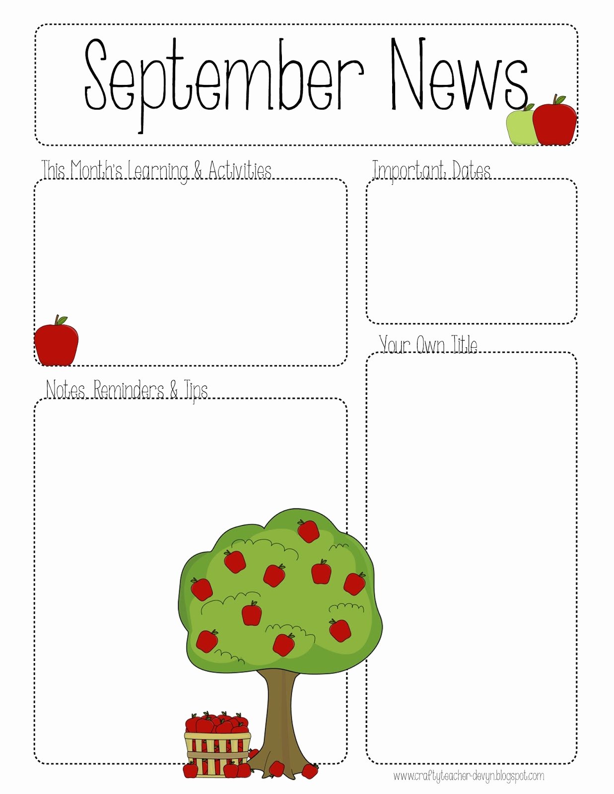 Preschool Newsletter Templates Free Unique September Printable Newsletter All Grades