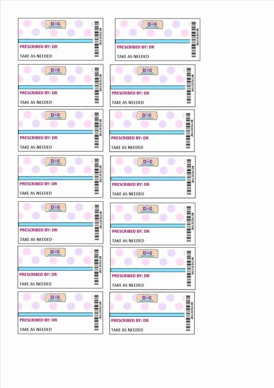 Prescription Bottle Label Template New Free Printable Doc Mcstuffins &quot;medicine Bottle