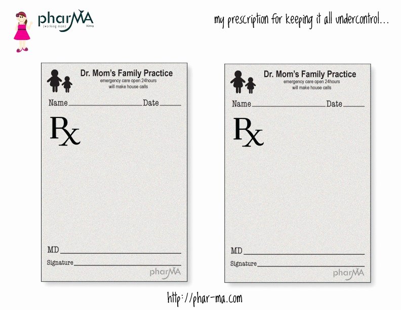 Prescription Pad Template Microsoft Word Awesome Dr Mom S Prescription Pad Pharma
