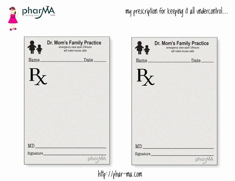 Prescription Pad Template Microsoft Word Unique Dr Mom S Prescription Pad the Pharma