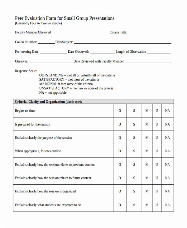 Presentation Feedback form Template Inspirational 34 Presentation Evaluation form Template