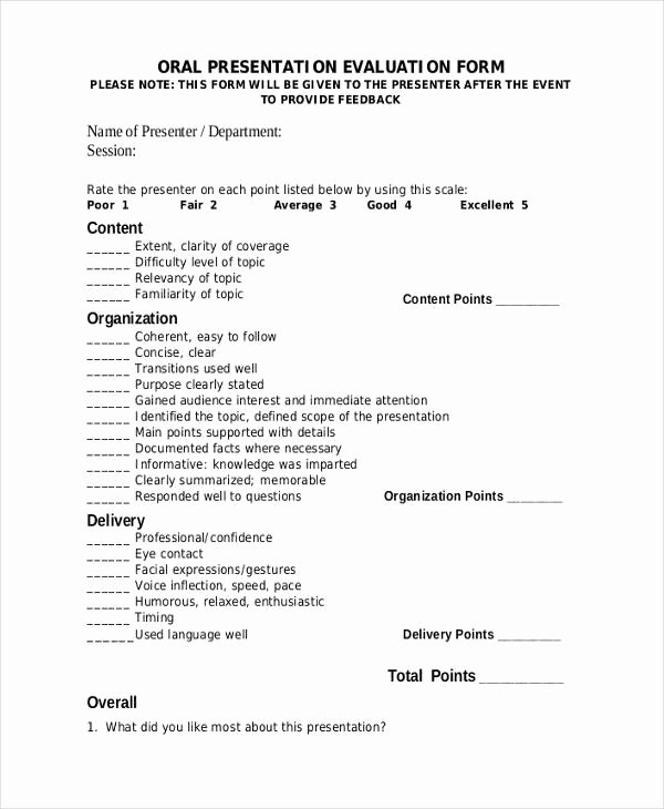 Presentation Feedback form Templates Best Of 20 Presentation Feedback form Examples