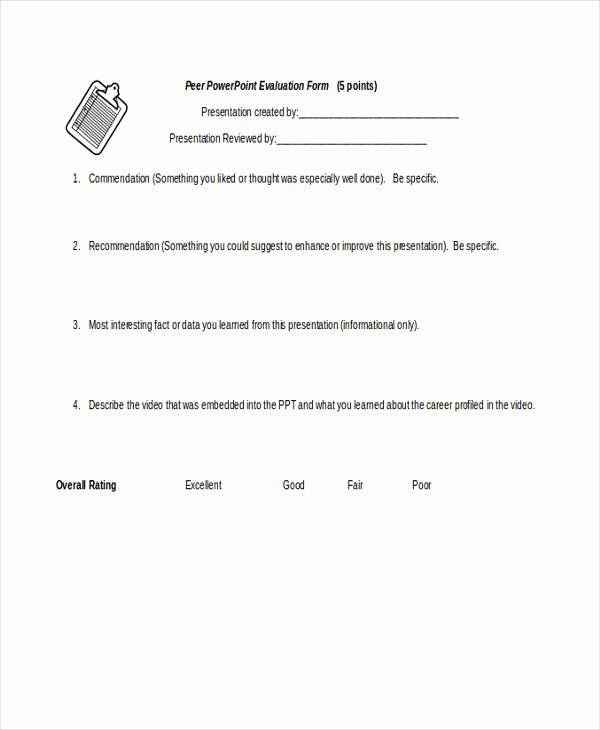 Presentation Feedback forms Lovely 20 Presentation Feedback form Examples