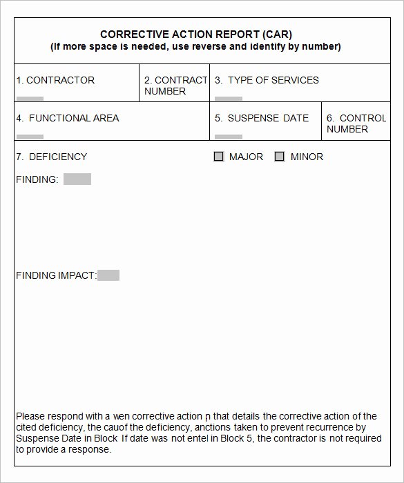 Preventive Action form Inspirational ford 8d Corrective Action Report Template – Guatemalago