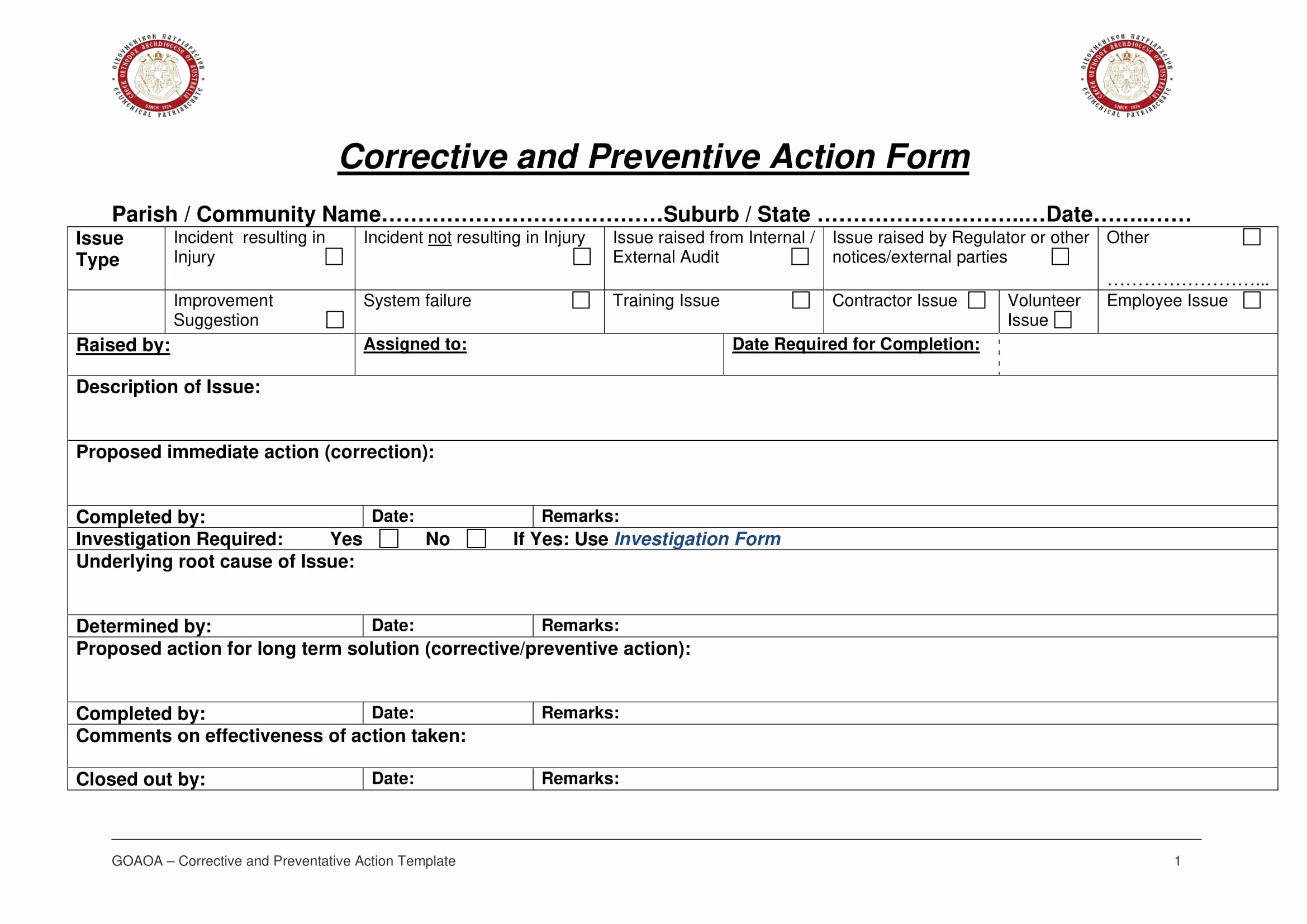 Preventive Action form Luxury 12 Corrective Action Report Examples Pdf