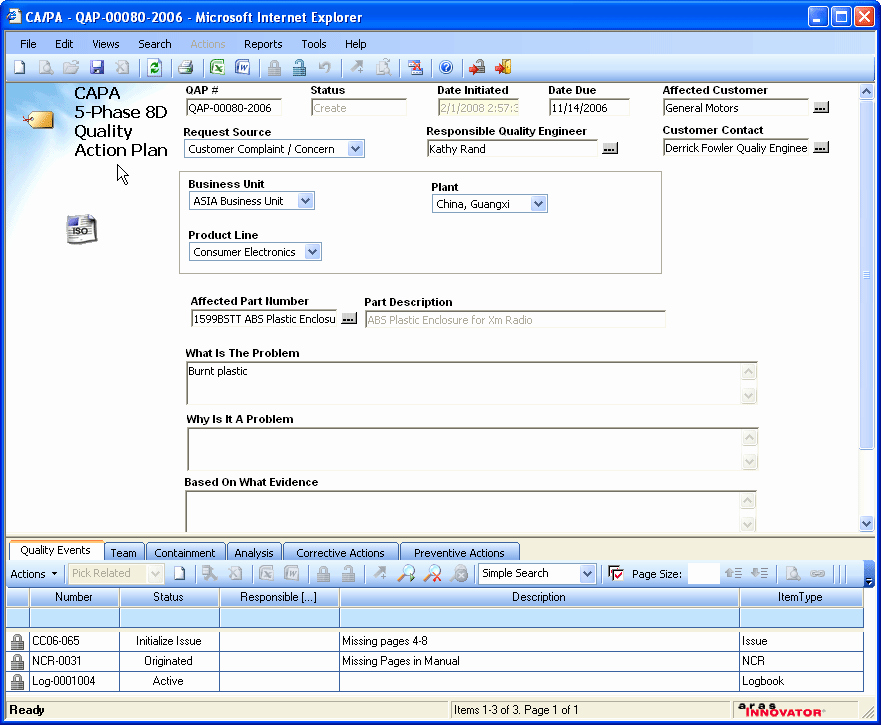 Preventive Action form Luxury Capa Capa software Standards