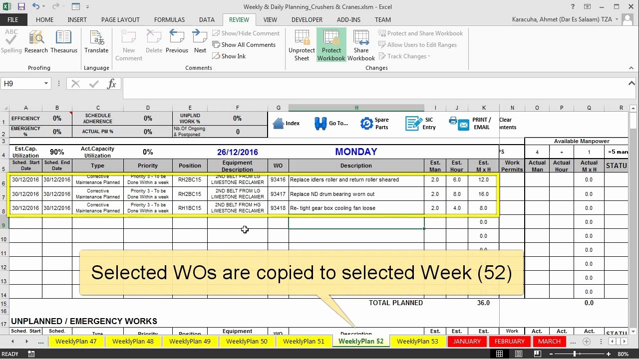 Preventive Maintenance Excel Template Best Of Features Maintenance Planning and Scheduling Excel