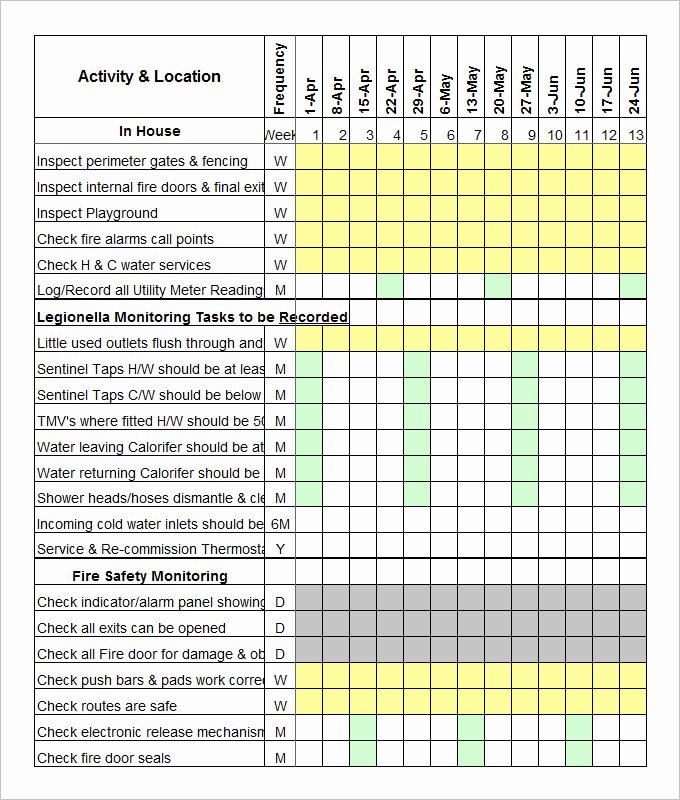 Preventive Maintenance Excel Template Elegant Door Schedule Xls &amp; Excel Construction Schedule Template