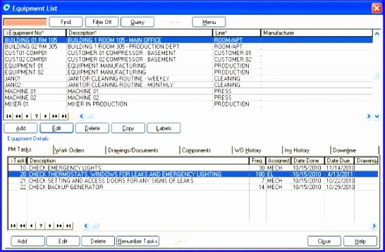 Preventive Maintenance Excel Template Inspirational 6 Preventive Maintenance Template Excel Exceltemplates