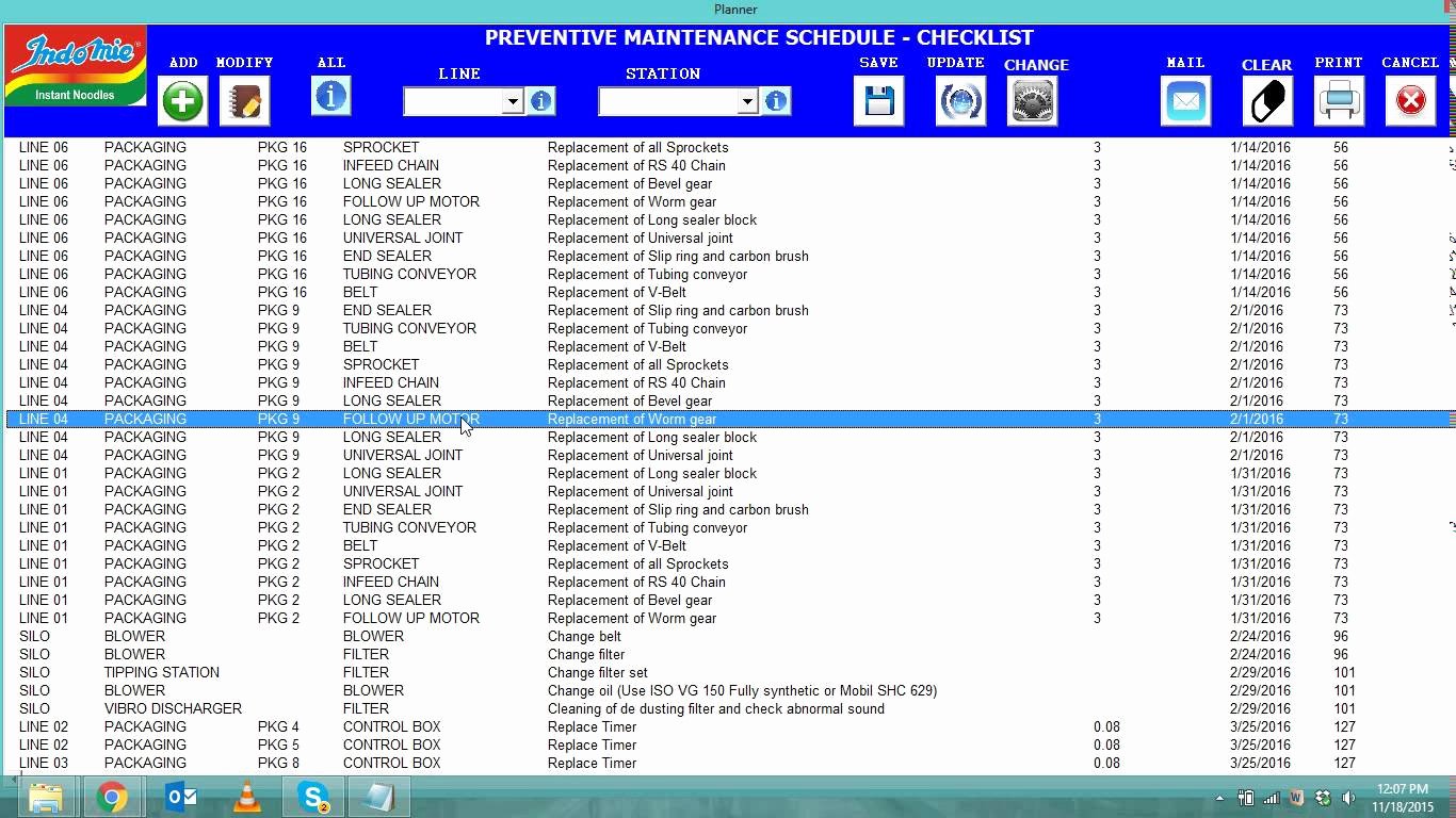 Preventive Maintenance Schedule format Pdf Fresh Preventive Maintenance Schedule Template Excel