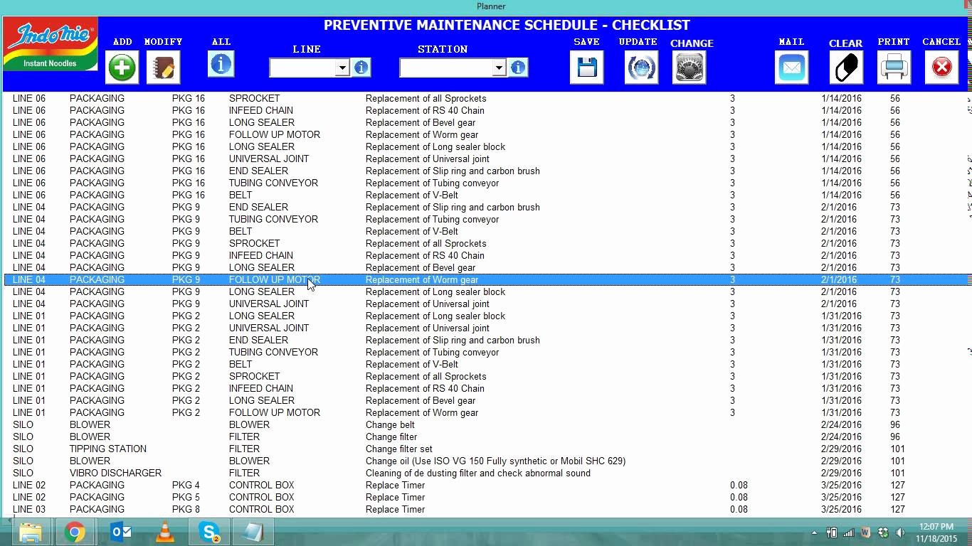 Preventive Maintenance Schedule format Pdf Fresh Preventive Maintenance Schedule Template Excel