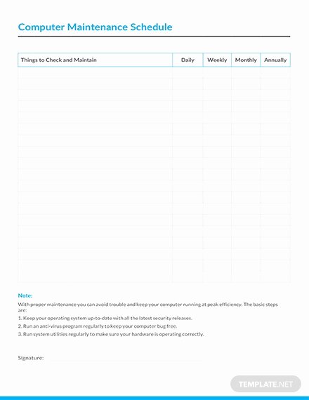 Preventive Maintenance Schedule format Pdf Inspirational Electrical Preventive Maintenance Schedule Template