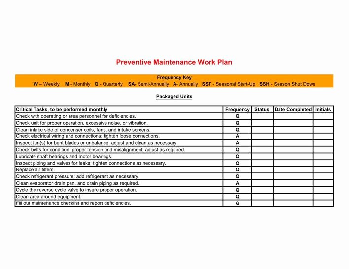 Preventive Maintenance Schedule format Pdf Lovely Download Facility Preventive Maintenance Schedule Template