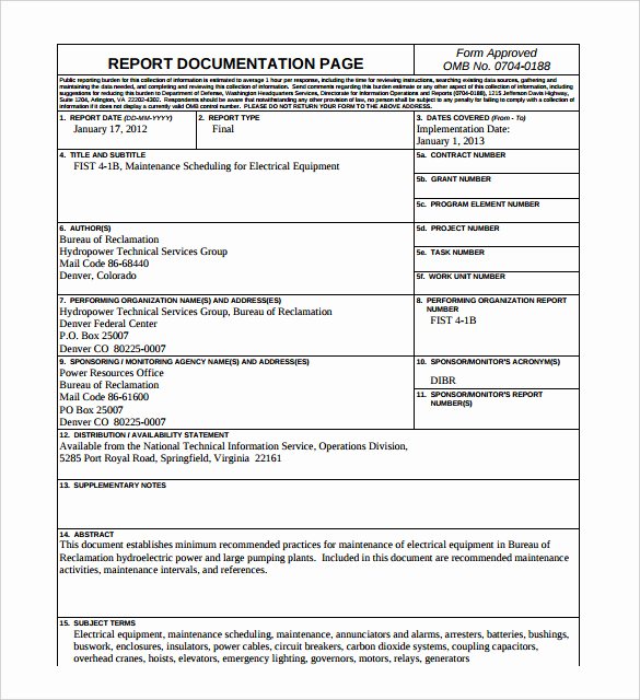 Preventive Maintenance Schedule format Pdf Unique Preventive Maintenance Schedule Template – 22 Free Word