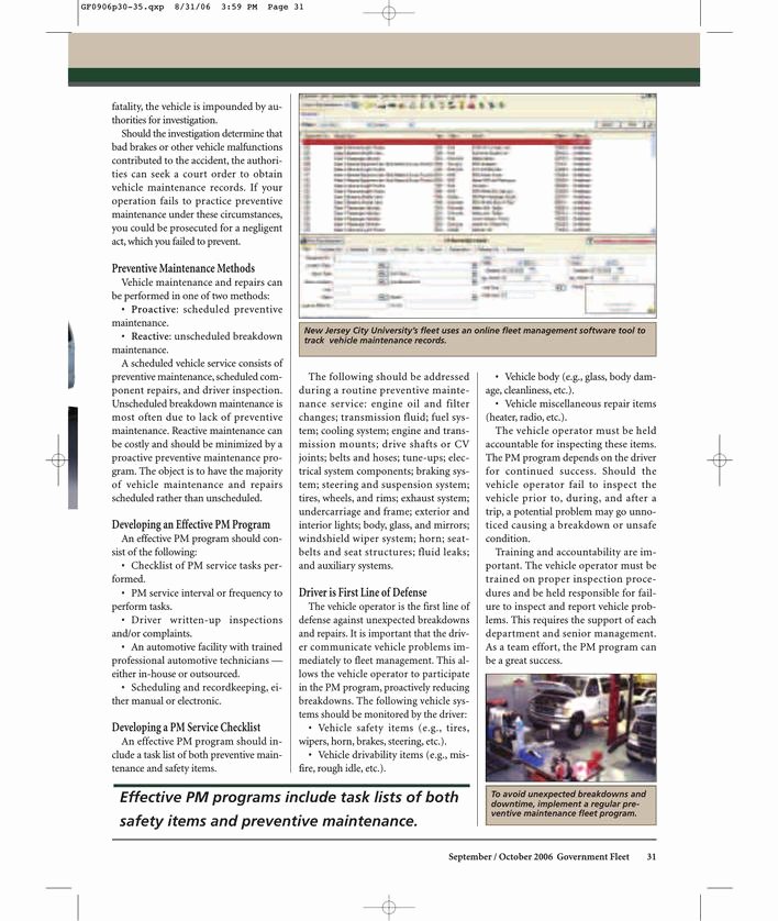 Preventive Maintenance Schedule Pdf Lovely Fleet Preventive Maintenance Schedule Template Pdf format