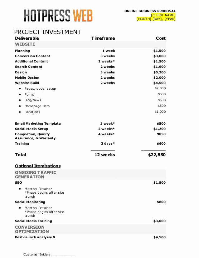 Price Proposal Template Awesome Wdsk Proposal Template