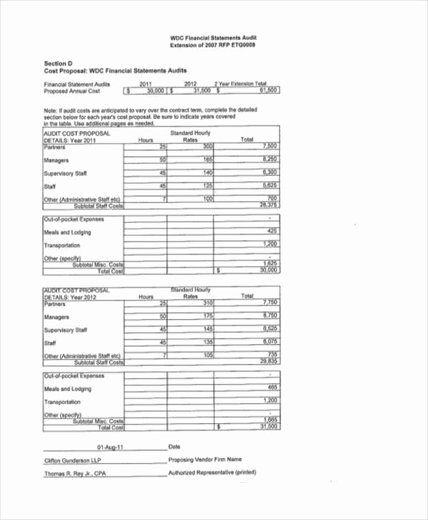 Price Proposal Template Best Of 9 Cost Proposal Templates – Free Sample Example format