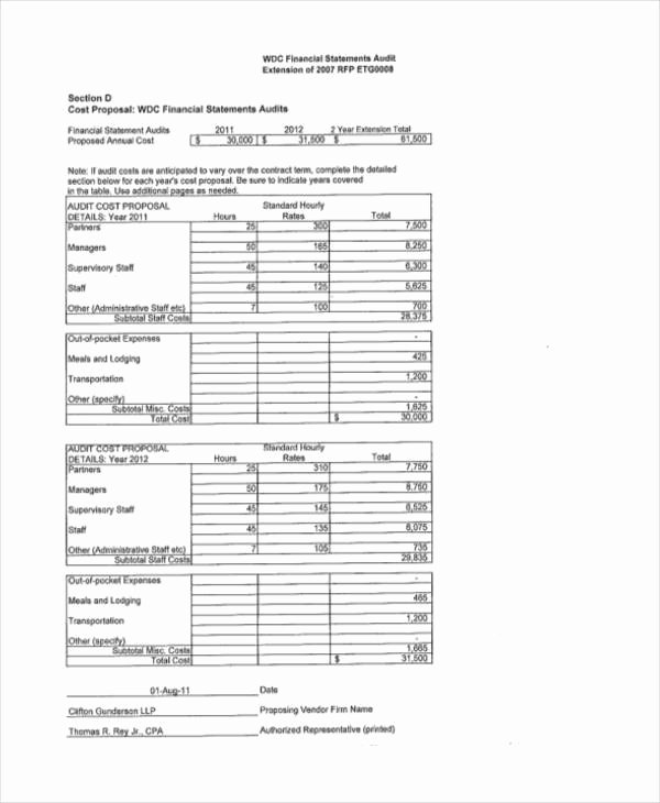 Price Proposal Template Best Of 9 Cost Proposal Templates – Free Sample Example format