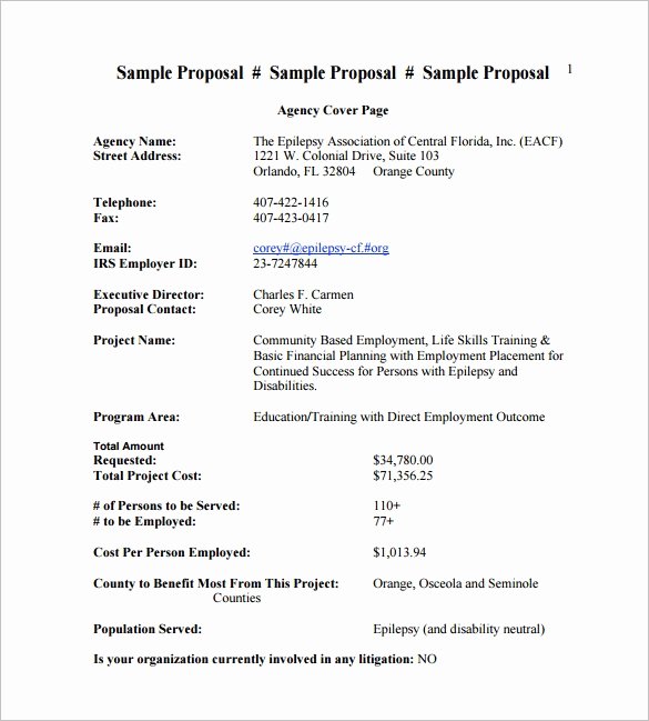 Price Proposal Template Lovely Cost Proposal Template 18 Free Word Pdf format