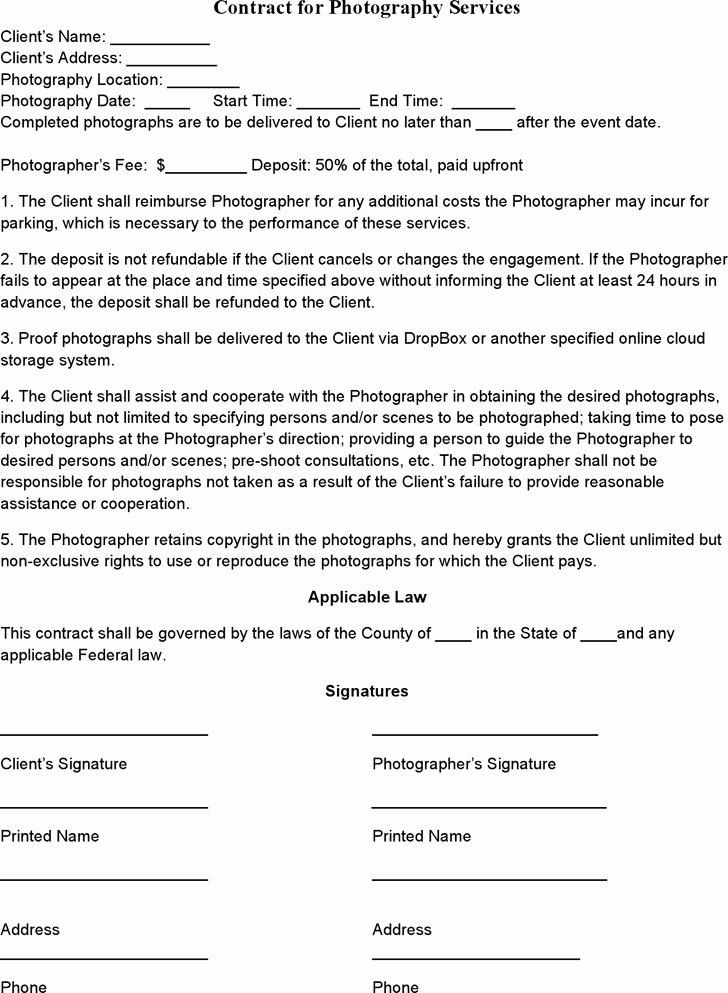 Pricing Agreement Letter Fresh Best 25 Graphy Contract Ideas On Pinterest
