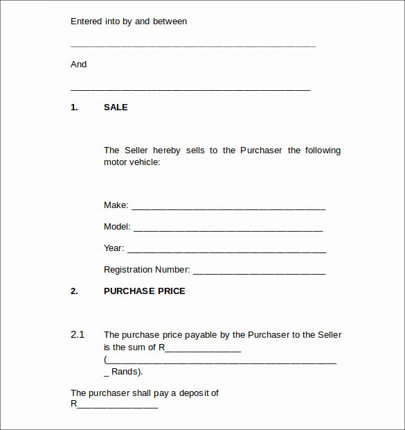 Pricing Agreement Letter Unique Sample Agreement Letters 5 Vehicle Purchase Agreement