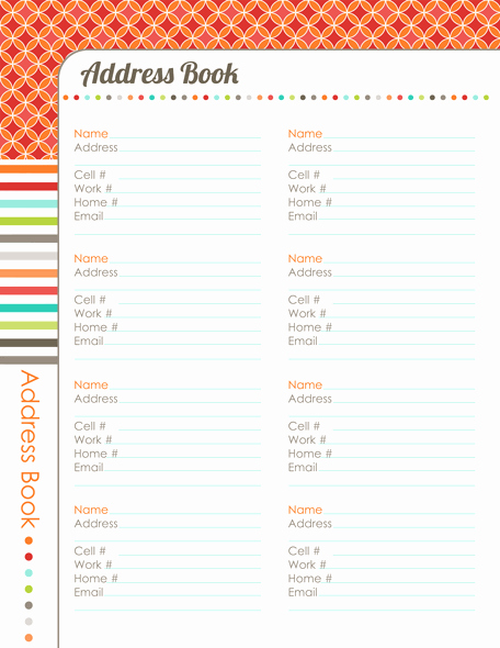 Printable Address Book Template Best Of organizing Planner the Harmonized House Project