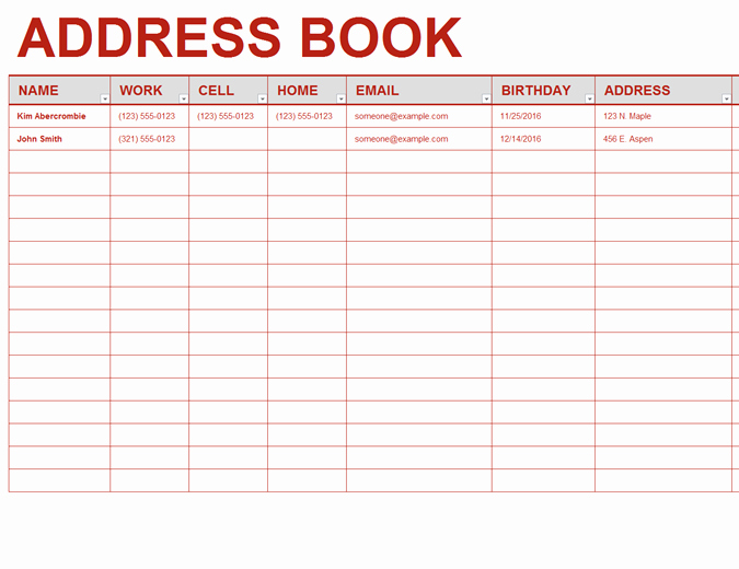 Printable Address Book Template Elegant Personal Address Book