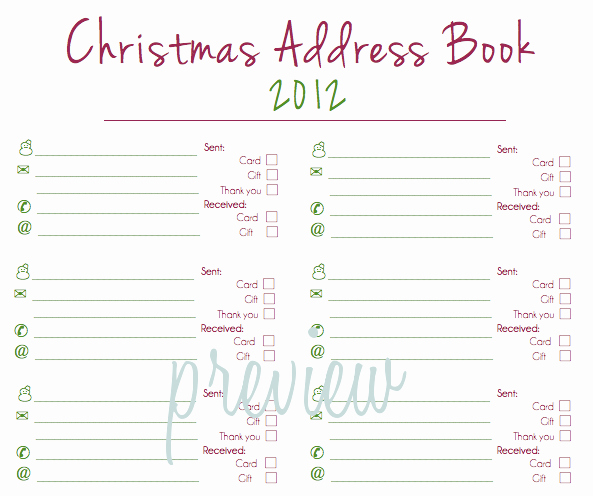 Printable Address Book Template Lovely A Living Sacrifice 39 Days Til Christmas All the